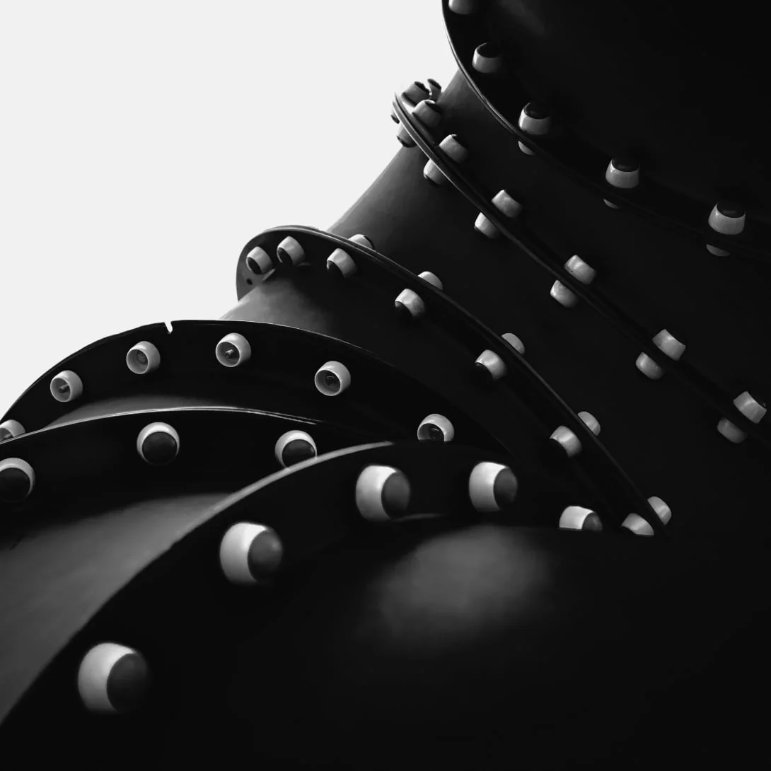black and white photo of a pipe