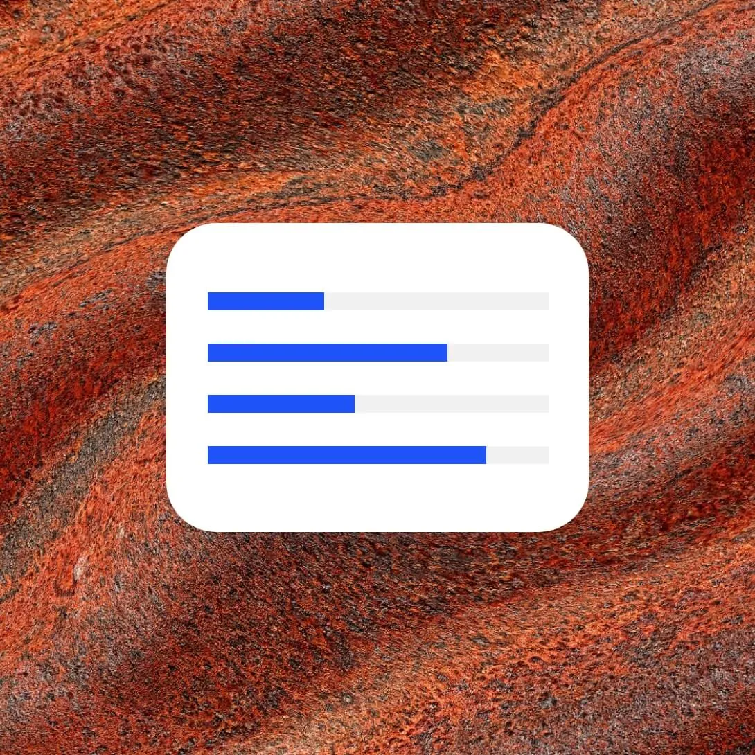 icon of horizontal blue graph on an abstract red background