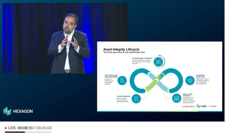 cenosco's employee presenting asset integrity lifecycle in las vegas